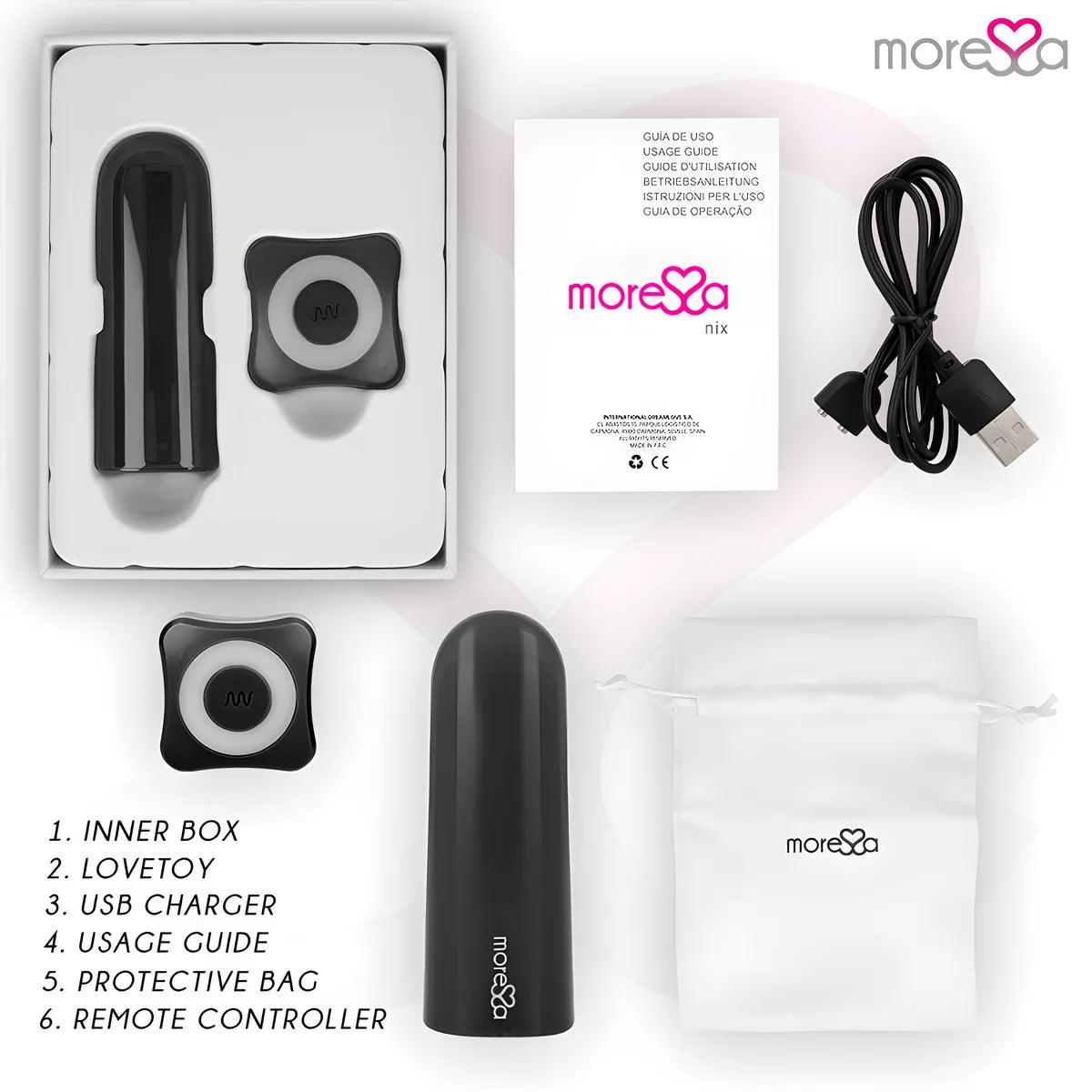 moressa nix vibrateur telecommande noir