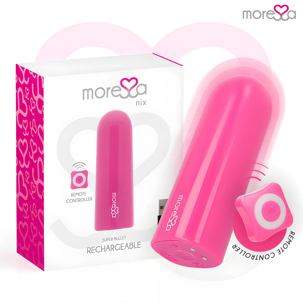 moressa nix vibrateur telecommande rose