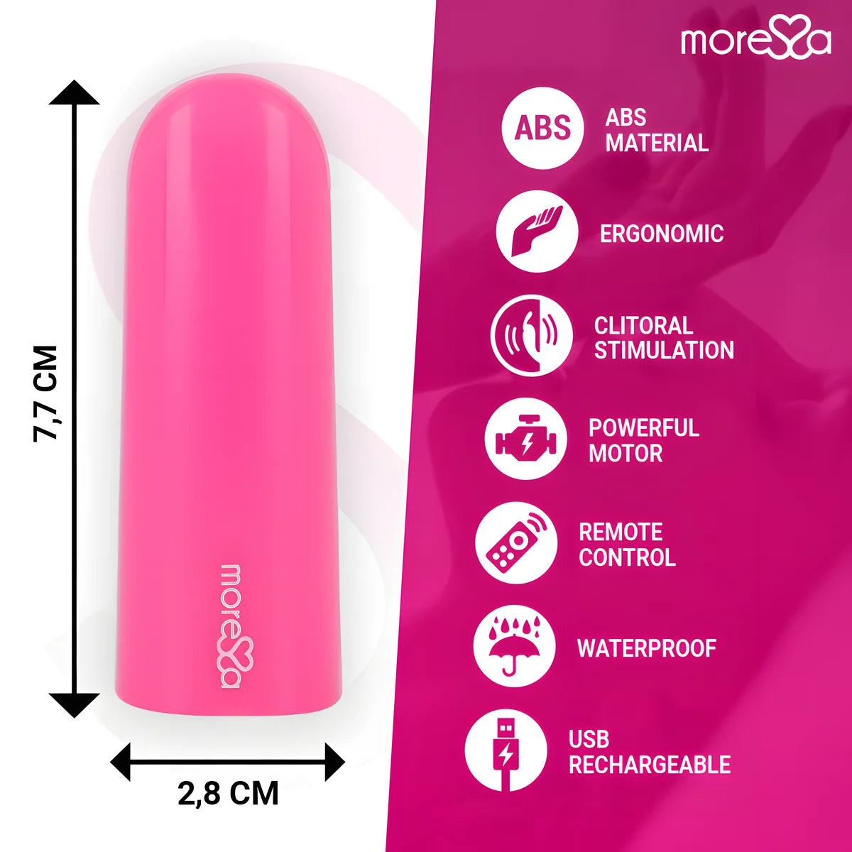 moressa nix vibrateur telecommande rose