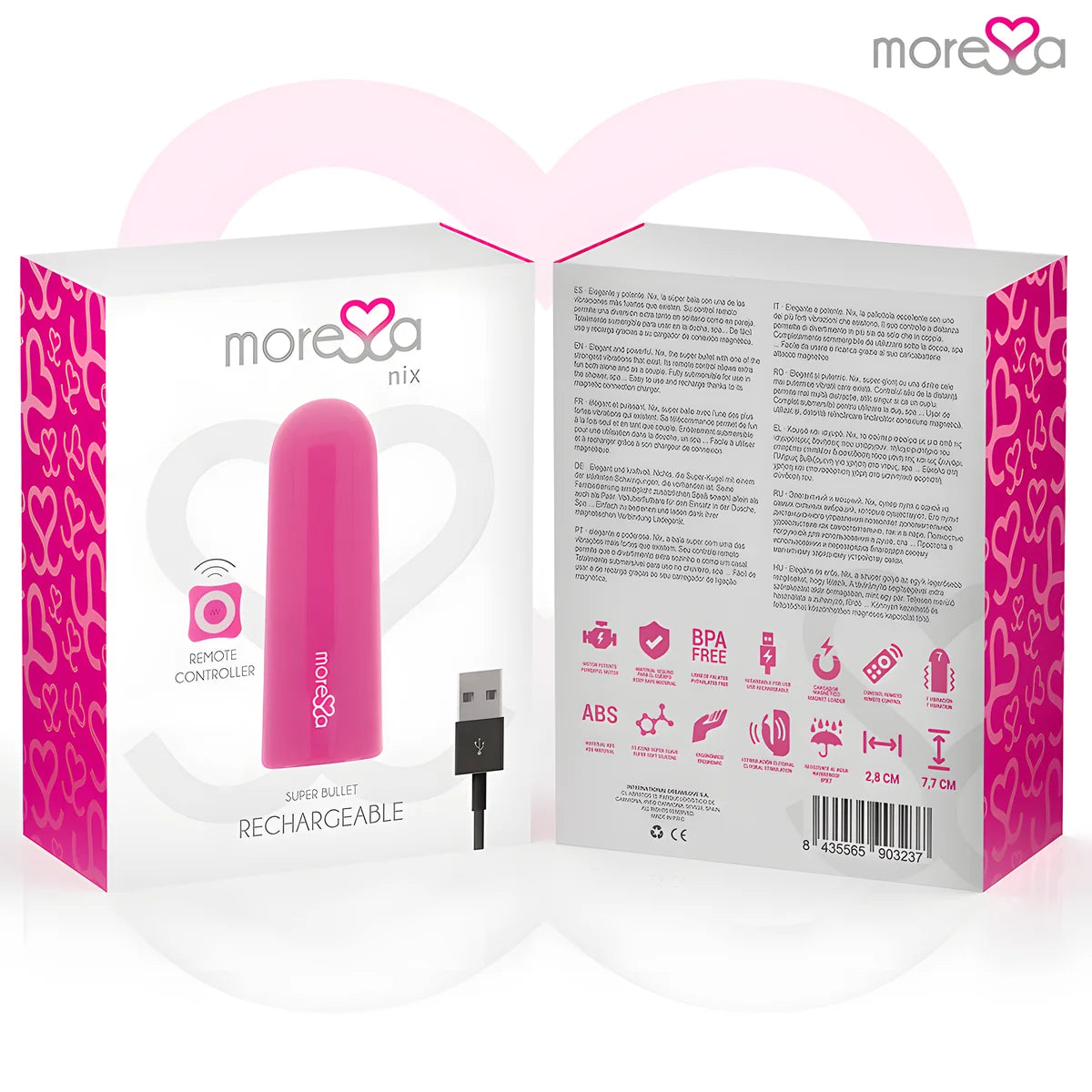 moressa nix vibrateur telecommande rose