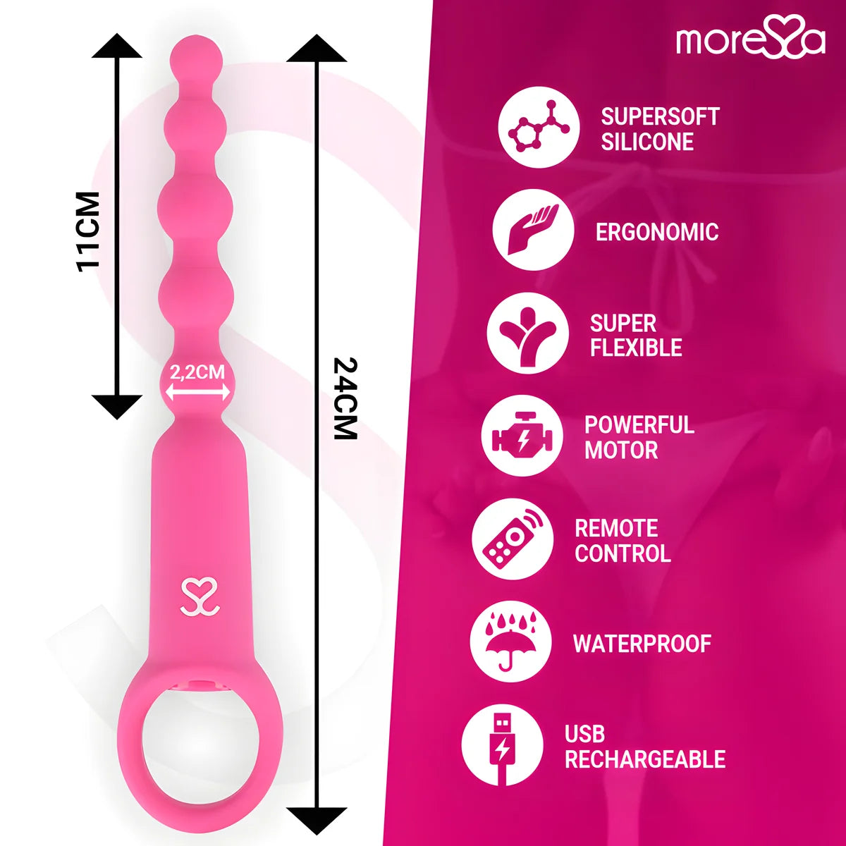 moressa ronie telecommande plaisir anal rose
