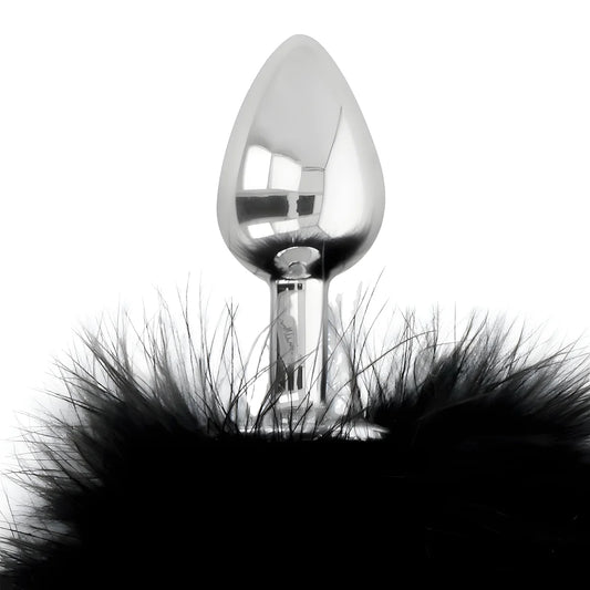 darkness bouchon extra anal avec queue noir 7 cm