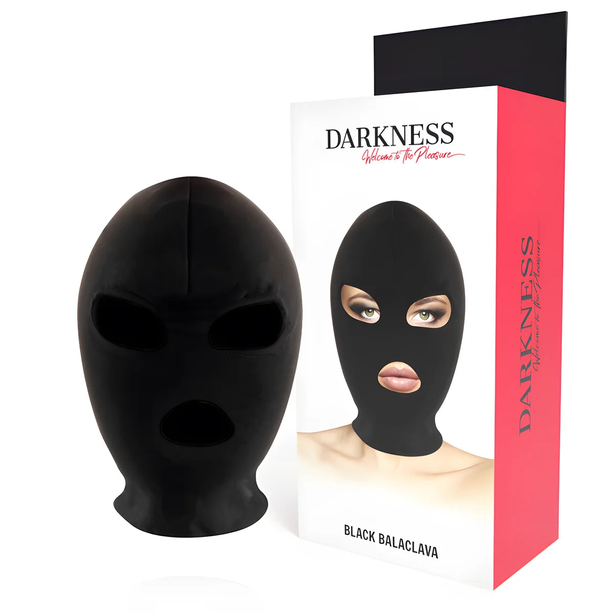 darkness masque de soumission bdsm bouche et yeux noir