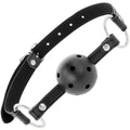 Bâillon boule à lanières cuir ajustables — angle alternatif