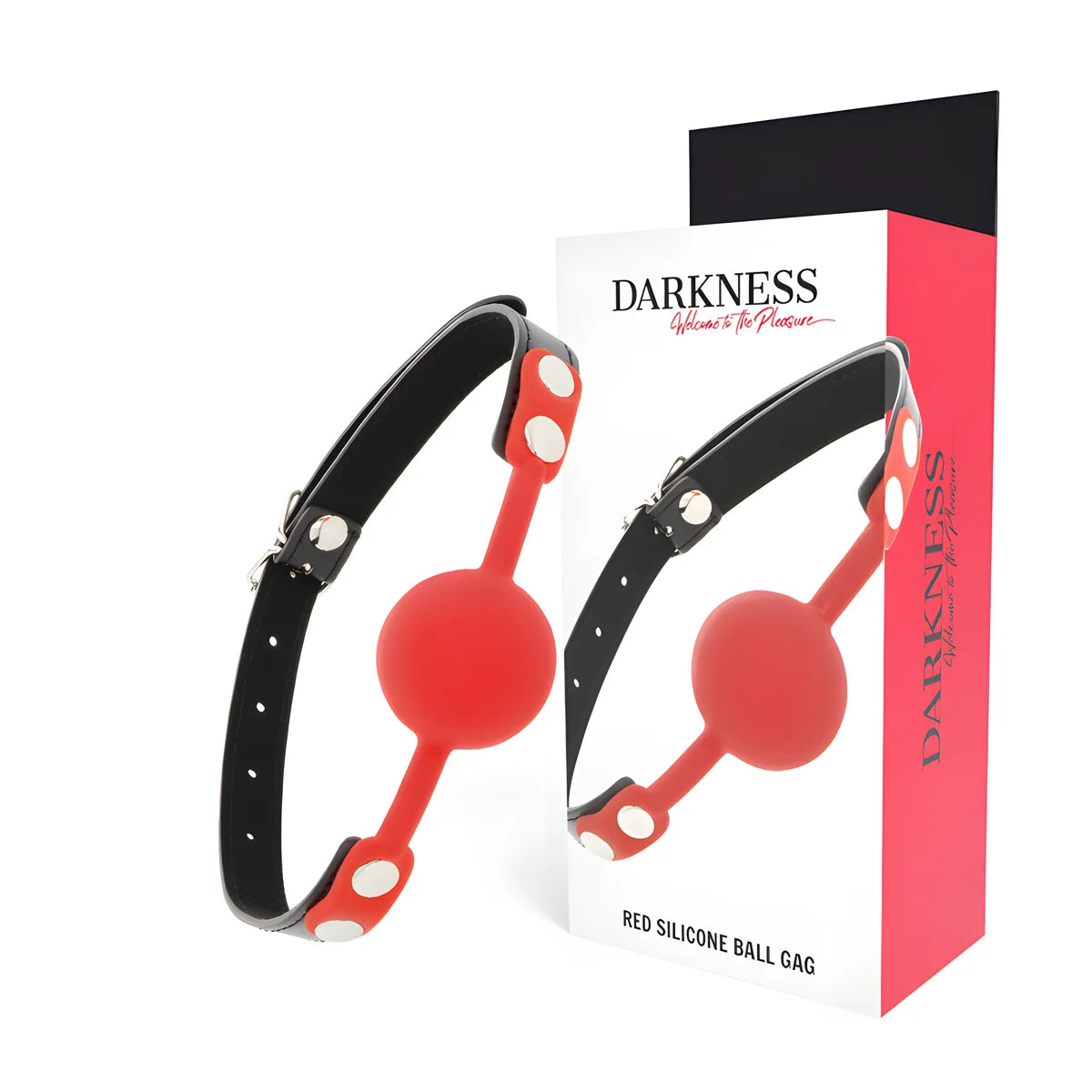 darkness baillon en silicone rouge