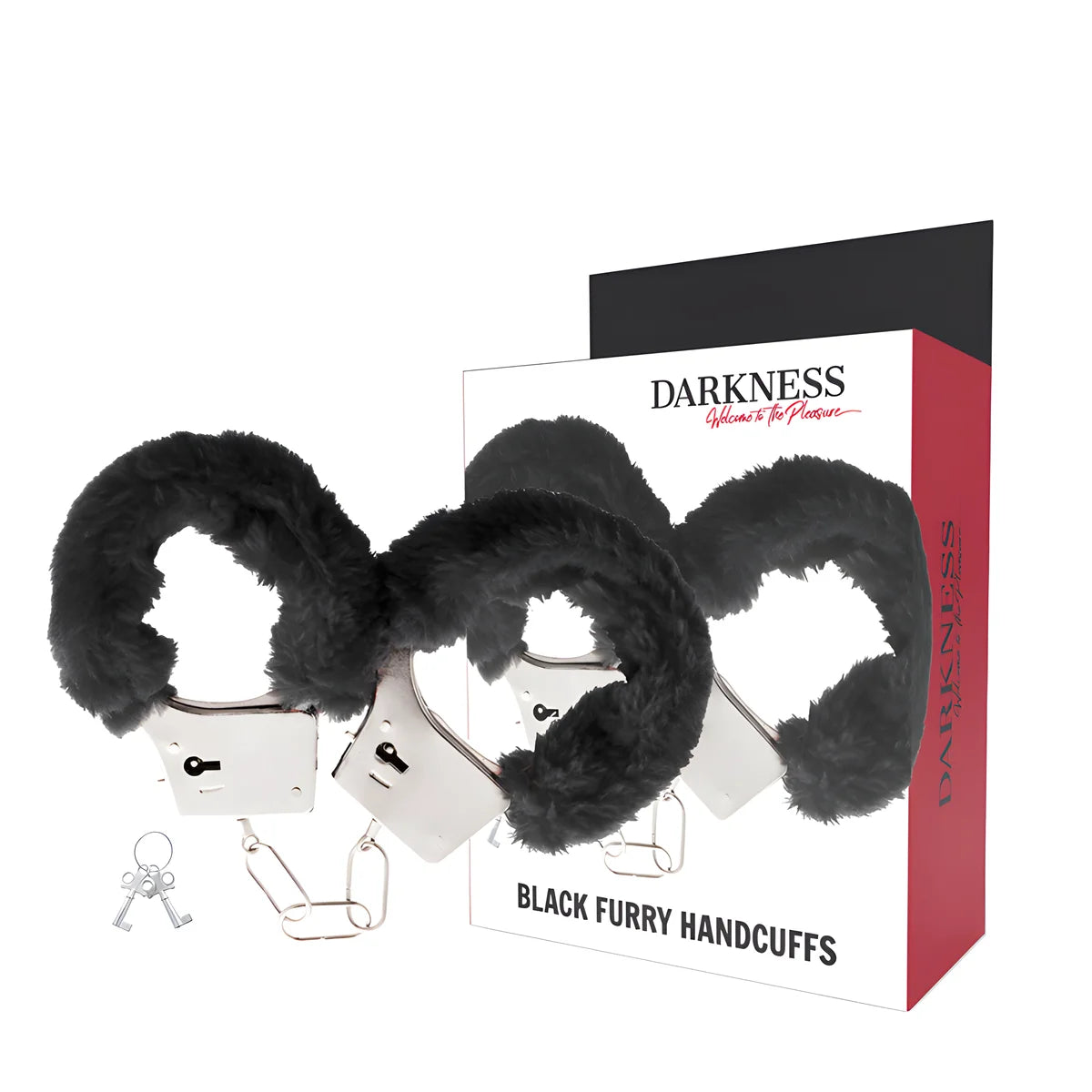 darkness menottes en metal doublees noires