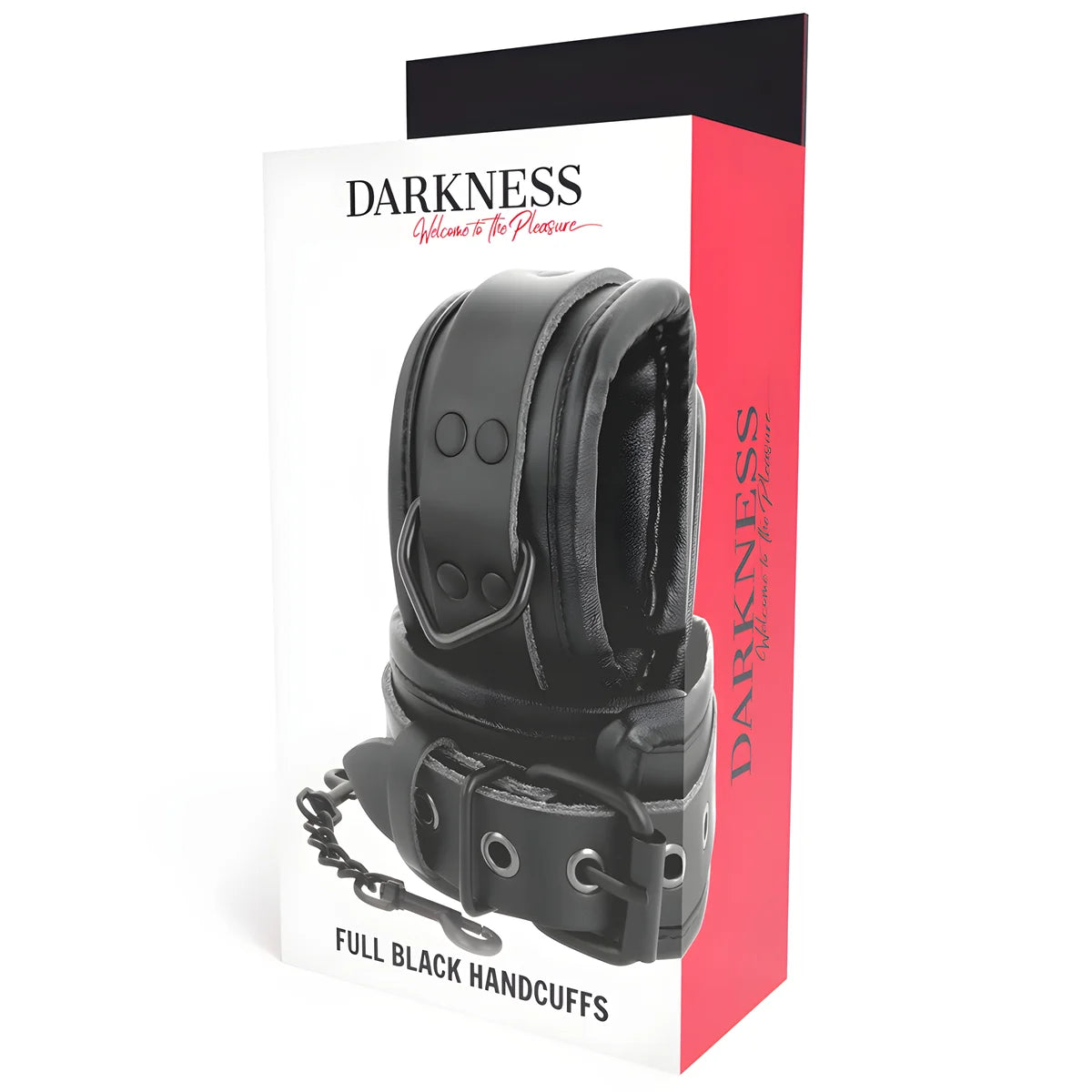 darkness menottes reglables en cuir noir