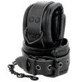 darkness menottes reglables en cuir noir