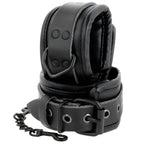darkness menottes reglables en cuir noir