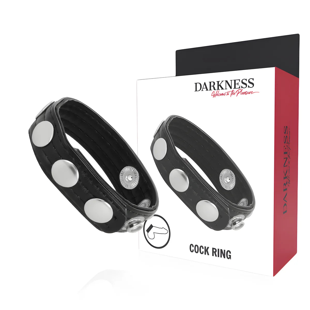 darkness anneau derection en cuir