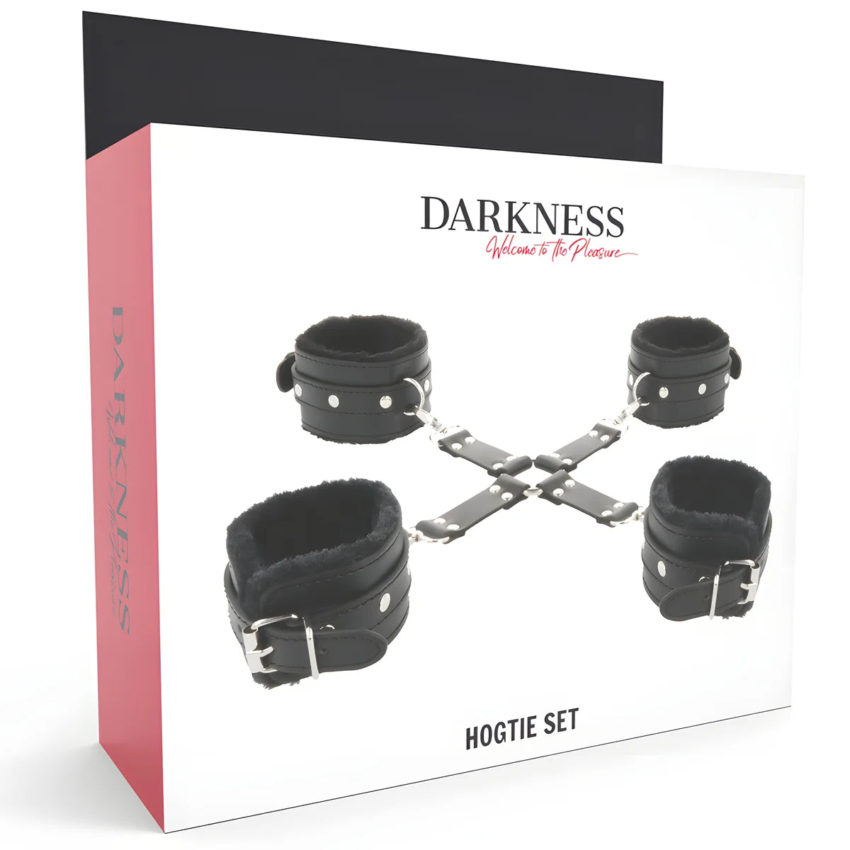 darkness menottes en cuir pour pieds et mains noir