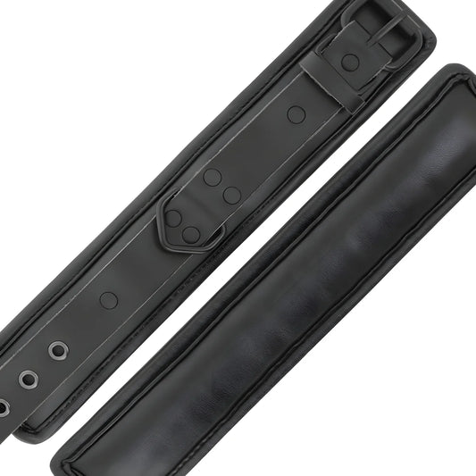 darkness menottes et collier en cuir noir