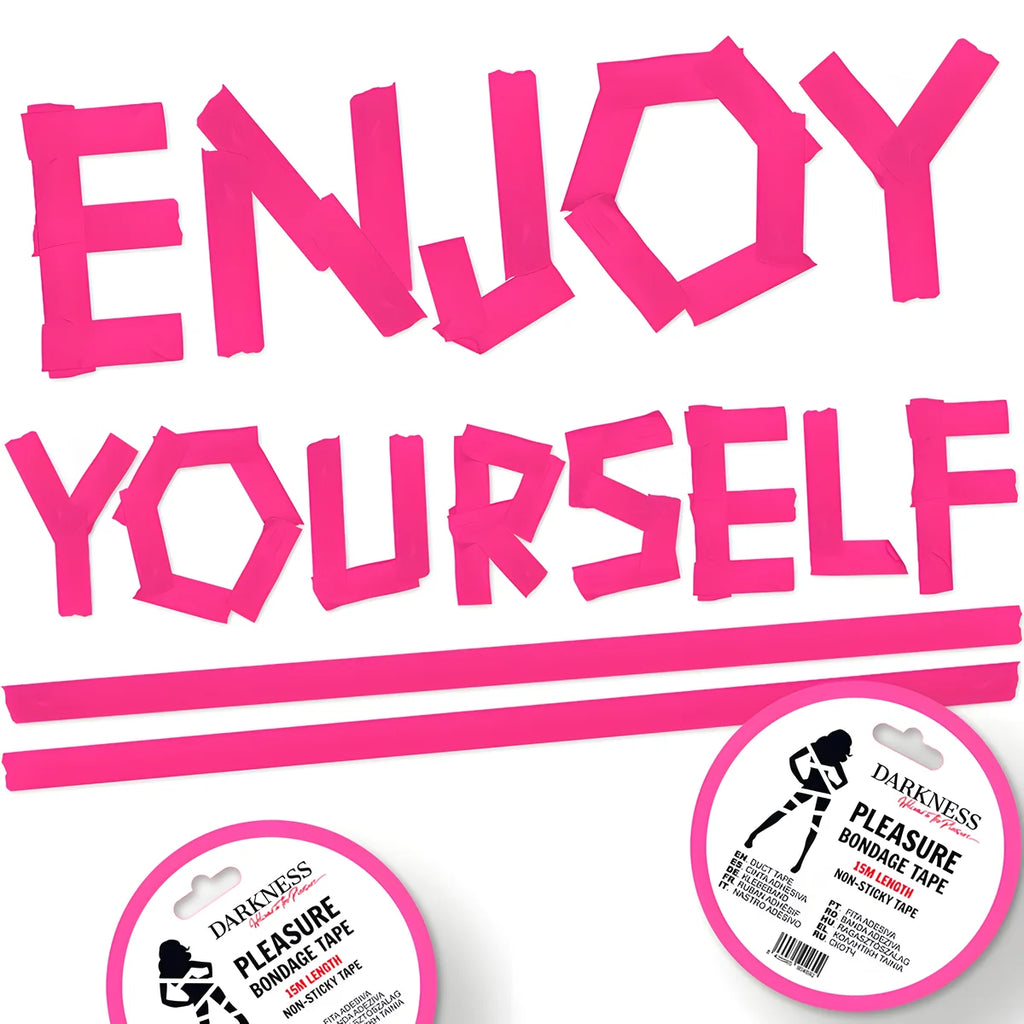 darkness ruban de bondage rose non collant 15 m