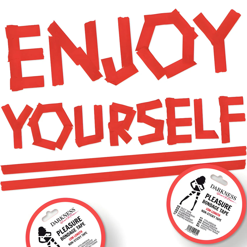 darkness ruban de bondage rouge non collant 15 m