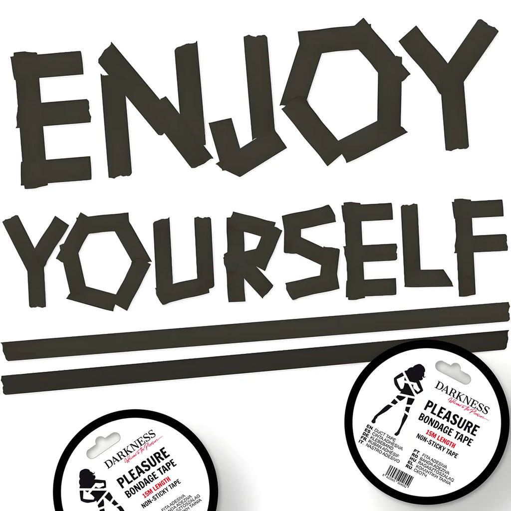darkness ruban de bondage noir non adhesif 15m