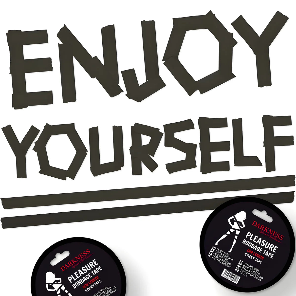 darkness ruban adhesif bondage noir 15m