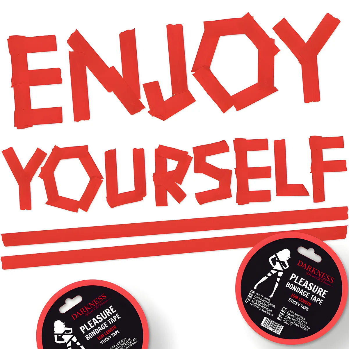 darkness ruban adhesif bondage rouge 15m