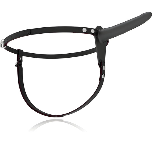 harnais soumis fetish silicone noir 15 cm