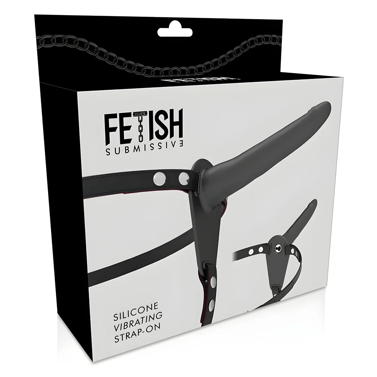 harnais soumis fetish vibrateur en silicone noir 15 cm