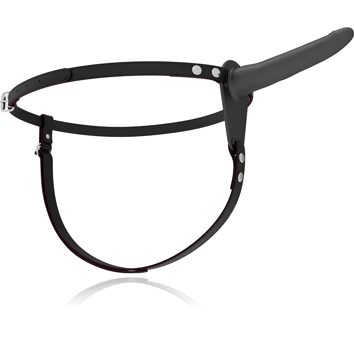 harnais soumis fetish vibrateur en silicone noir 15 cm