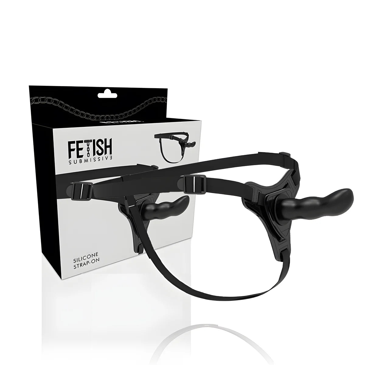 harnais soumis fetish point g en silicone noir 16 cm