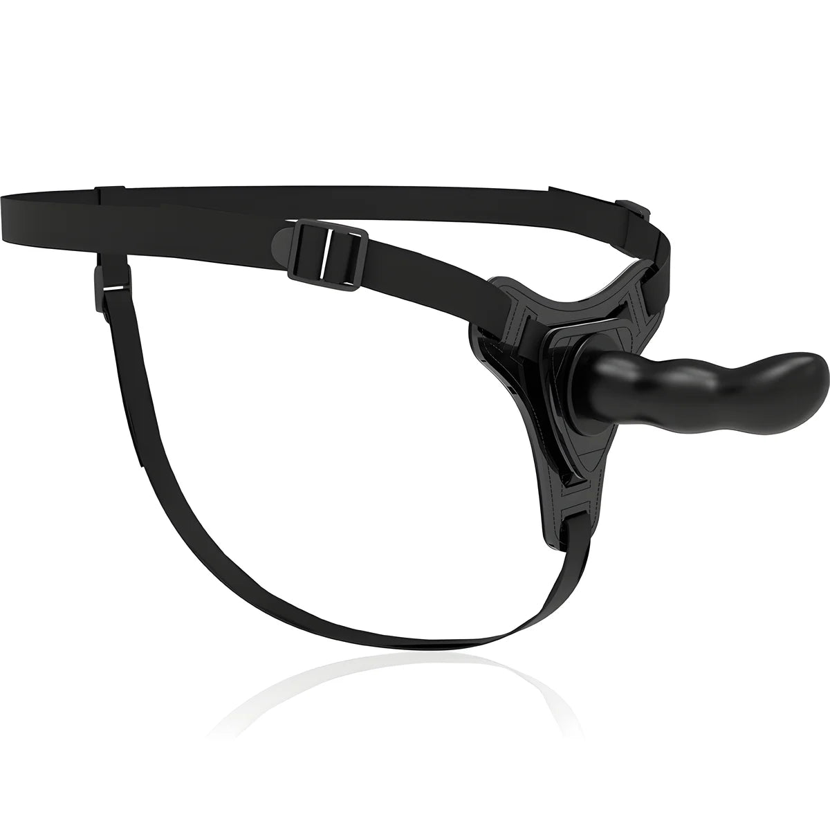 harnais soumis fetish point g en silicone noir 16 cm