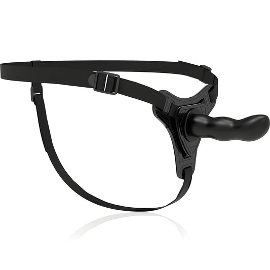 harnais soumis fetish point g en silicone noir 16 cm