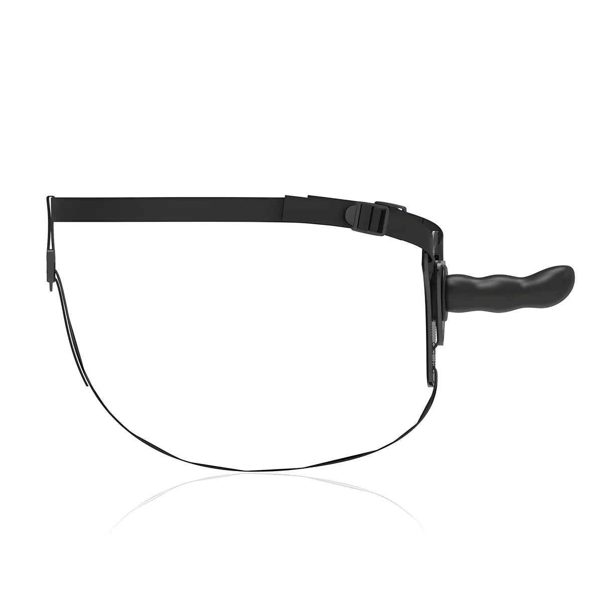 harnais soumis fetish point g en silicone noir 16 cm