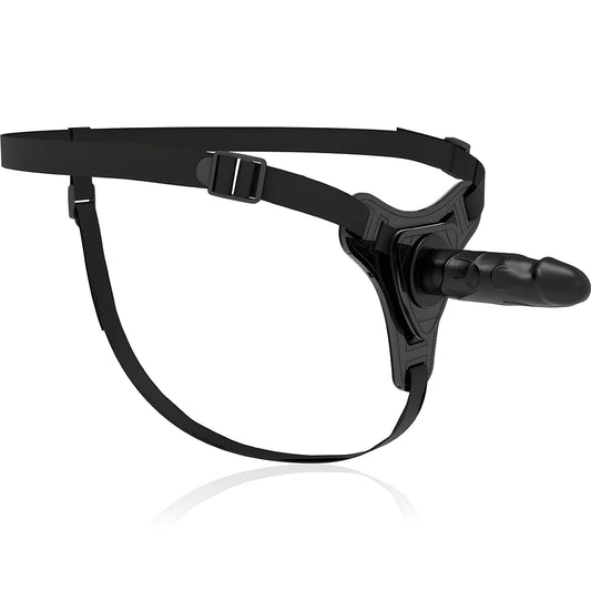 harnais soumis fetish silicone noir realiste 15 cm