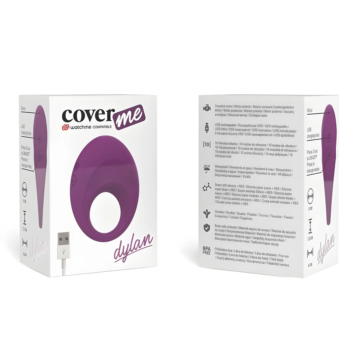 coverme bague rechargeable dylan compatible avec la technologie sans fil watchme