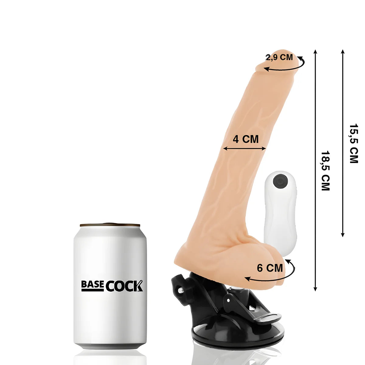 basecock vibrateur articulable telecommande naturel 18 5 cm o 4 cm