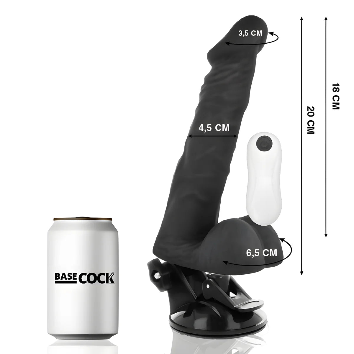 basecock vibrateur articulable telecommande naturel 20 cm o 4 5 cm