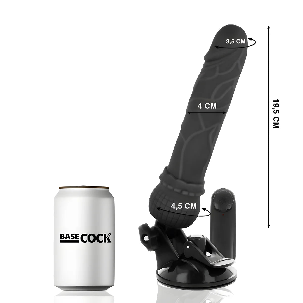 basecock vibrateur realiste telecommande naturel 19 5 cm o 4 cm