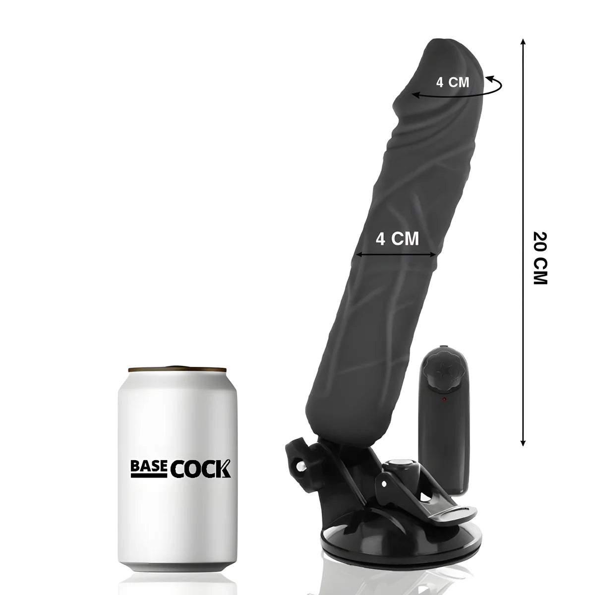 basecock vibrateur telecommande naturel realiste 20 cm o 4 cm