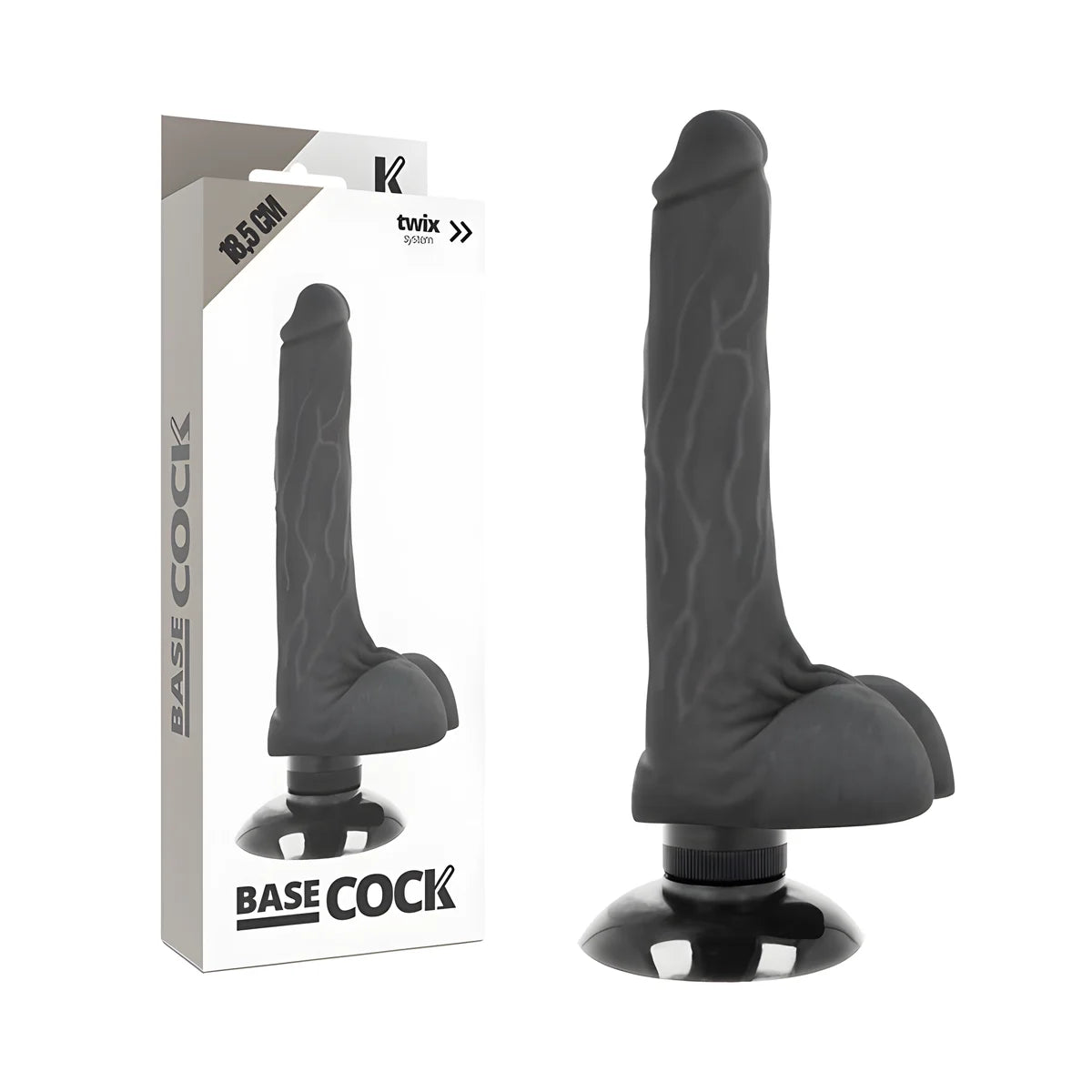 basecock vibrateur realiste 2 1 naturel 18 5 cm o 4 cm