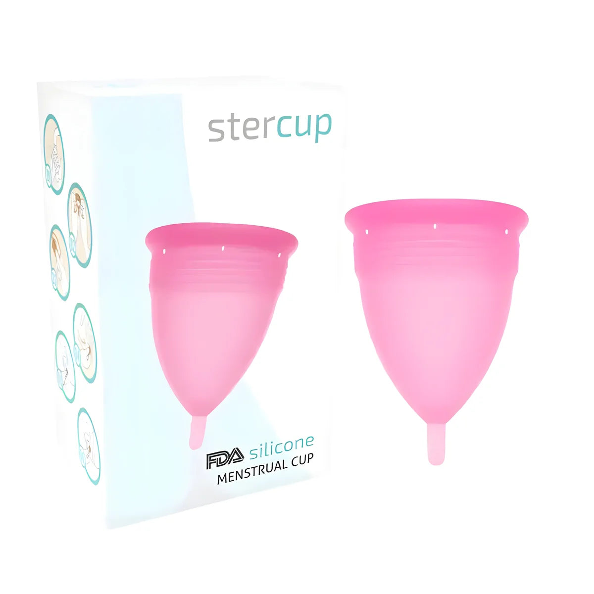 stercup coupe menstruelle en silicone fda rose taille s