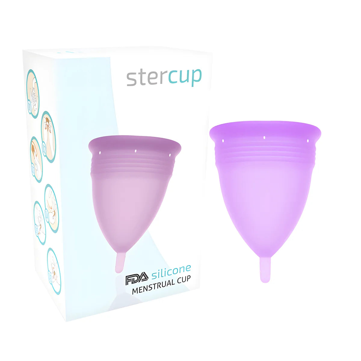 stercup coupe menstruelle en silicone fda lilas taille s