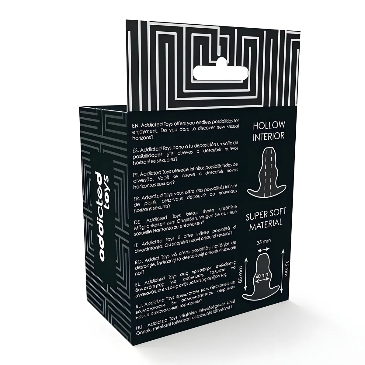 addicted toys dilatateur anal moyen 9 5 cm transparent