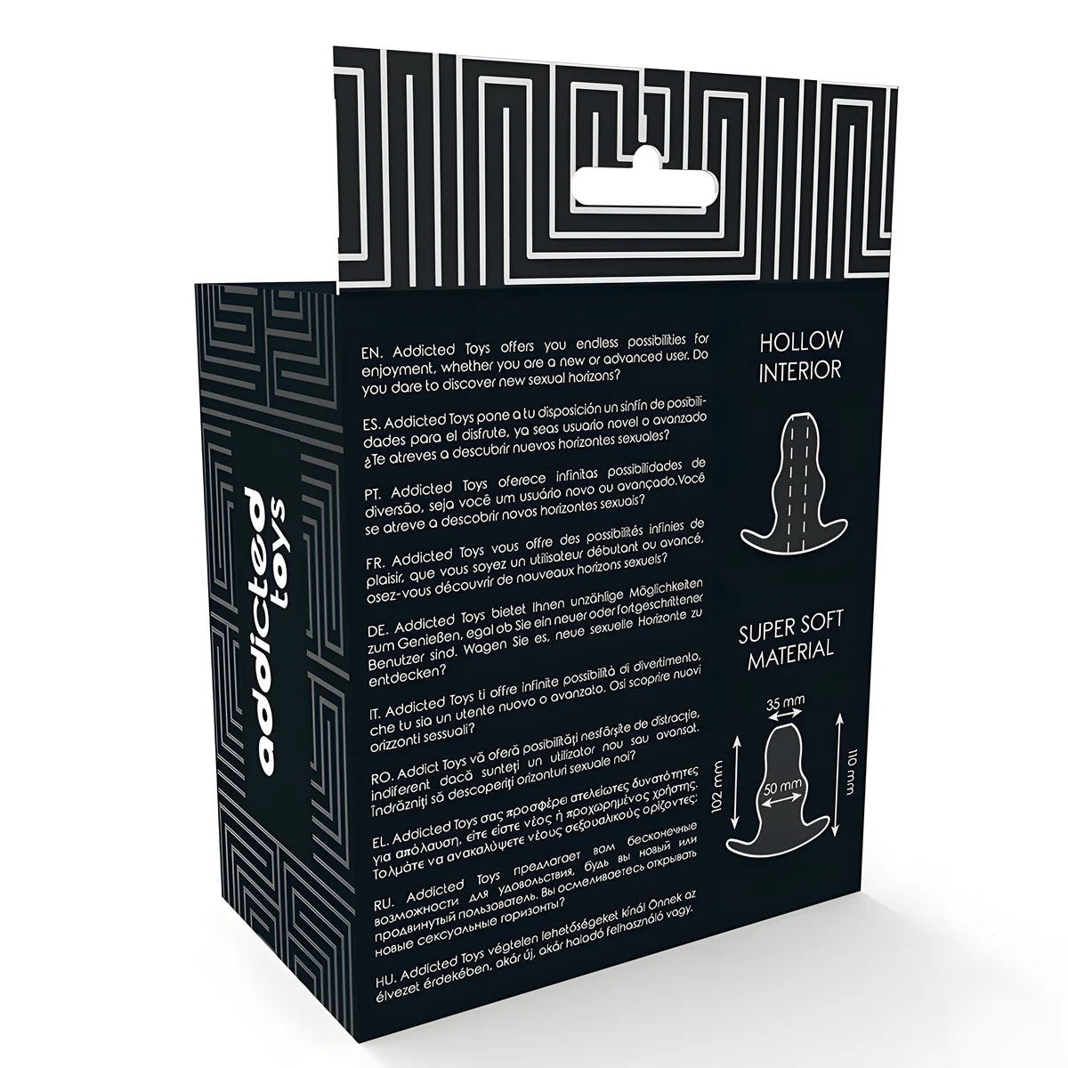 addicted toys dilatateur anal moyen 11 cm transparent