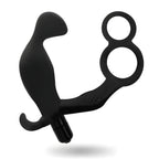 addicted toys plug anal avec double anneau penis et testicules noir