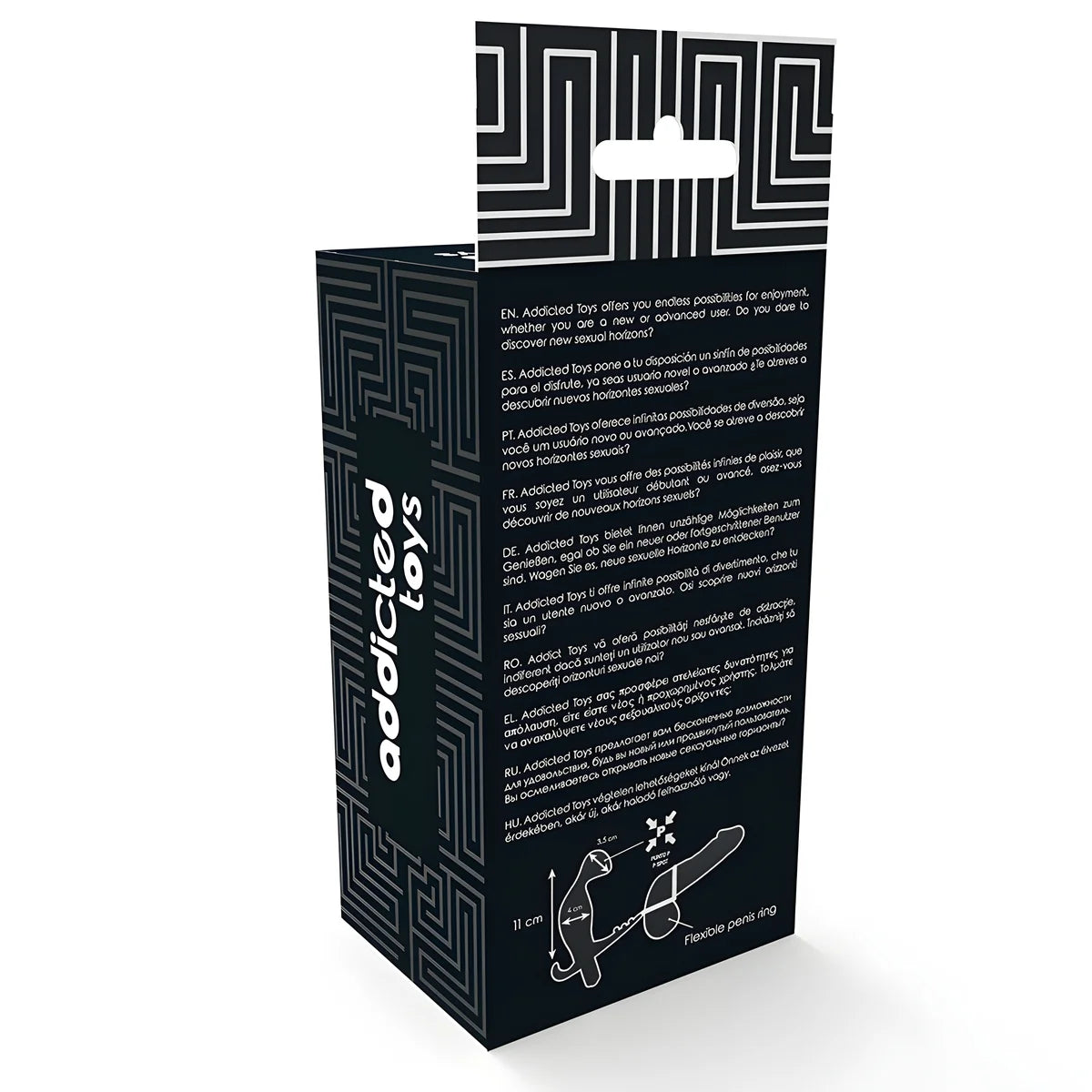 addicted toys plug anal avec double anneau penis et testicules noir