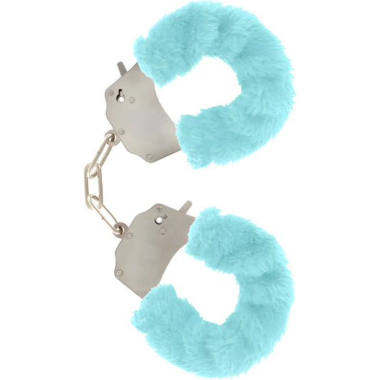 toyjoy manchettes furry fun bondage bleu