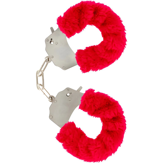 toyjoy manchettes furry fun bondage rouge