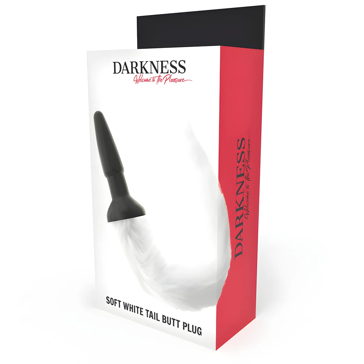 darkness plug anal en silicone avec queue blanche