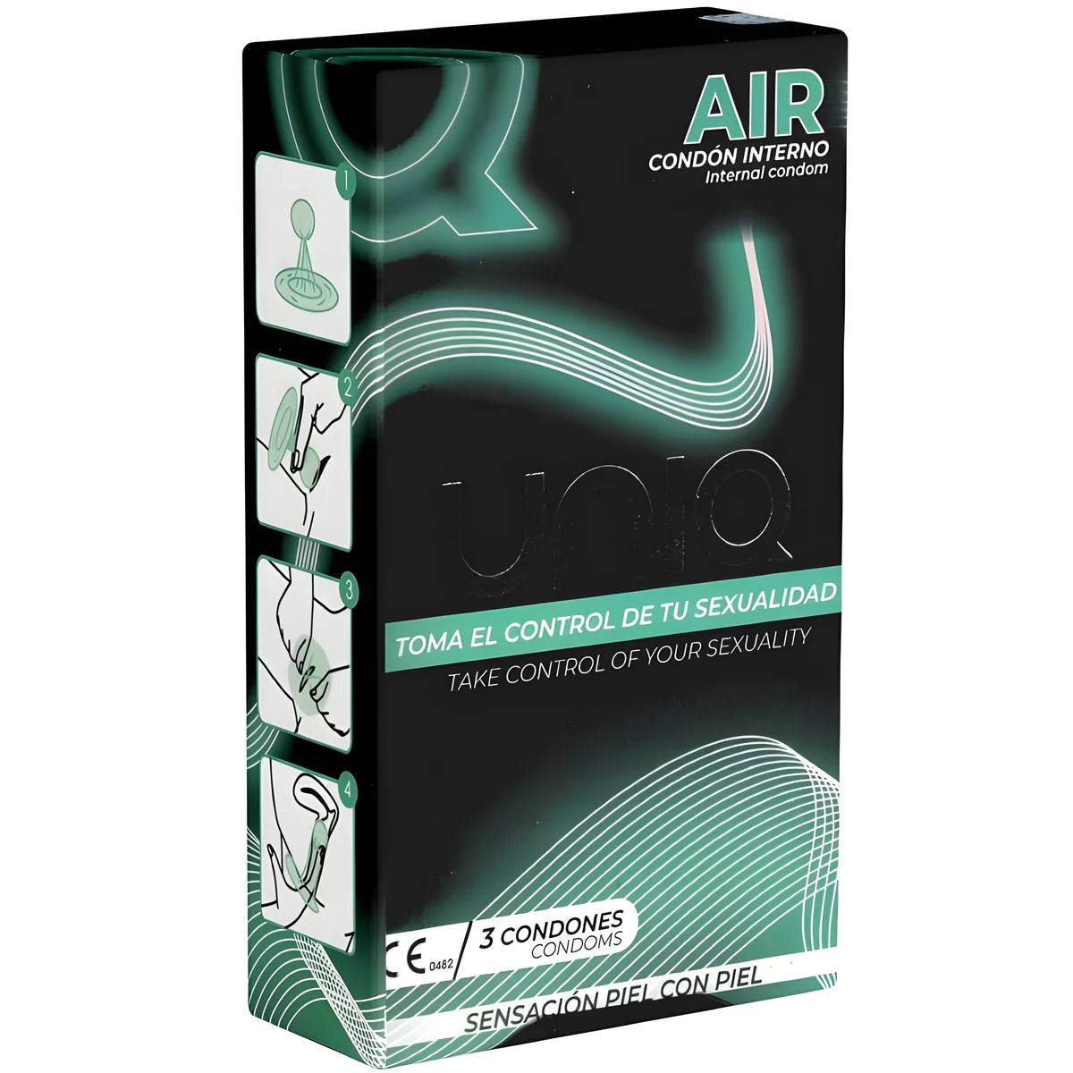 uniq air preservatif feminin sans latex 3 unites