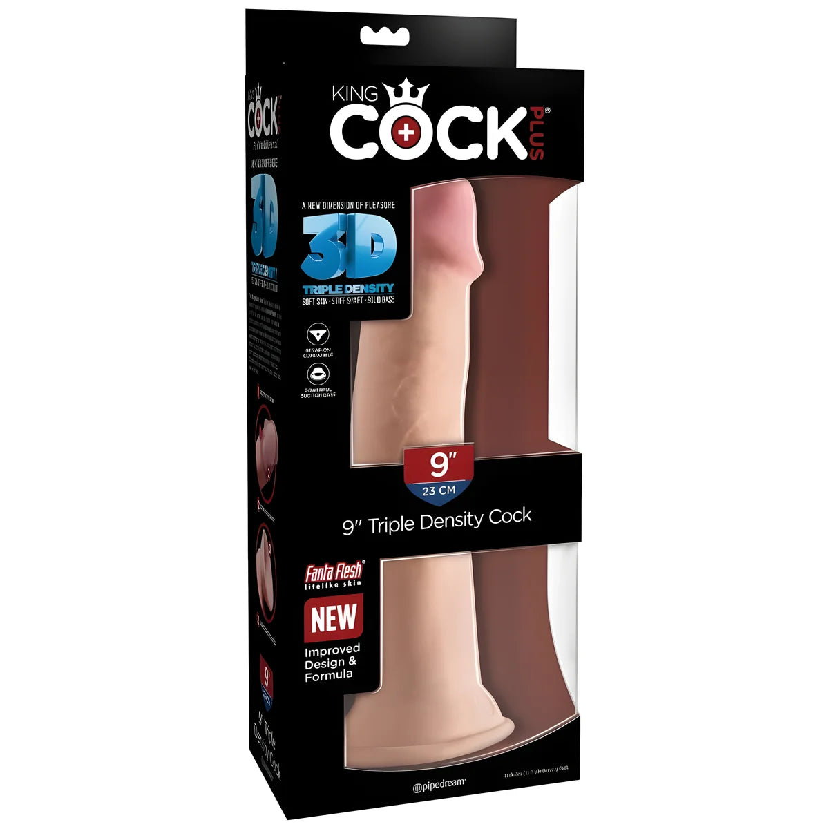 king cock gode triple densite 23 cm