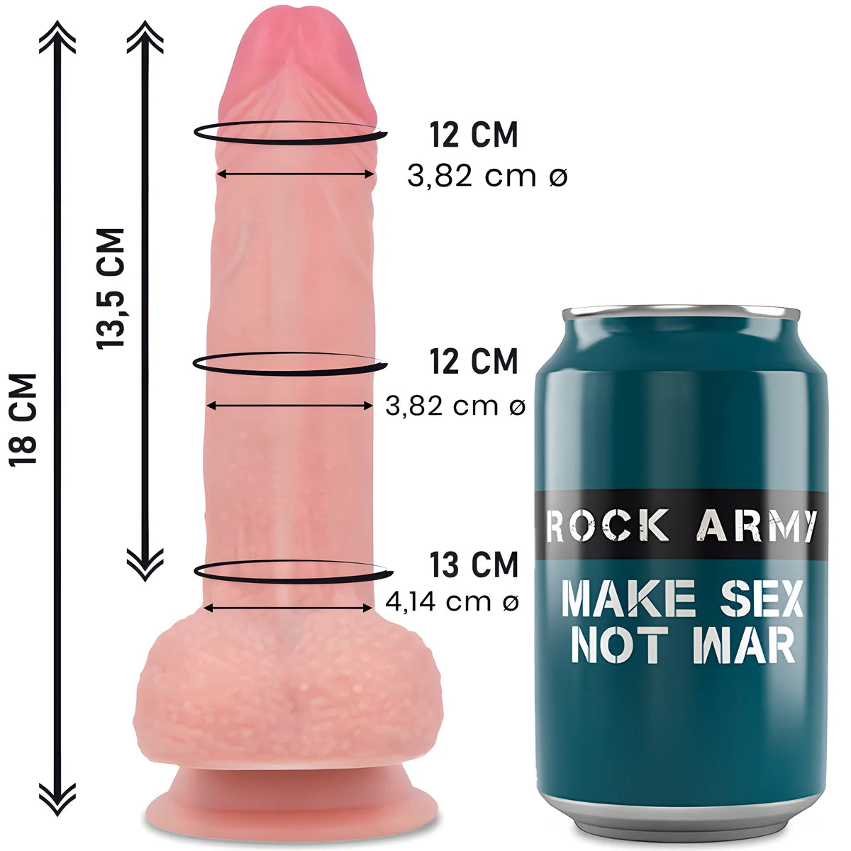 rockarmy silicone liquide premium mustang realiste 18 cm o 4 14 cm