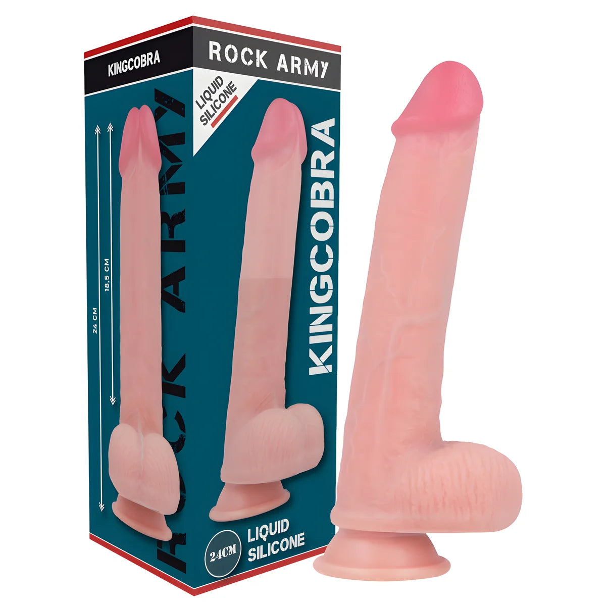 rockarmy liquide silicone premium kingcobra realiste 24 cm o 4 77 cm