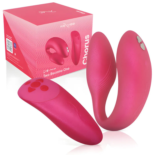 we vibe vibrateur chorus pour couples avec commande de squeeze rose