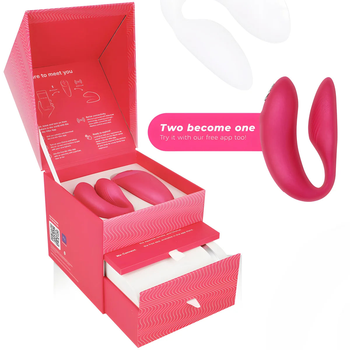 we vibe vibrateur chorus pour couples avec commande de squeeze rose